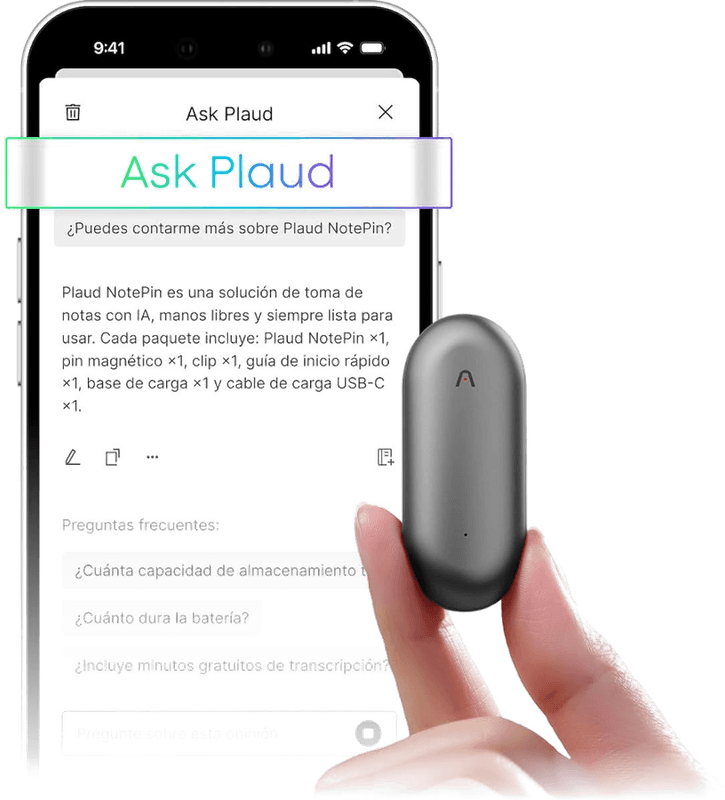 PLAUD NotePin AI voice recorder